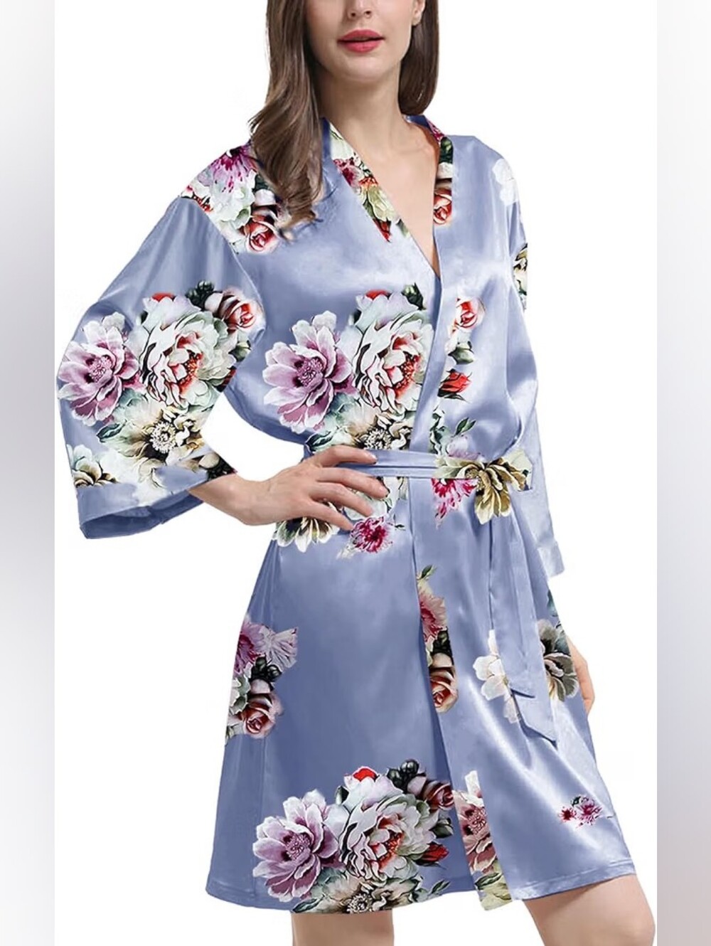 Satin Kimono Robe Silk Robe